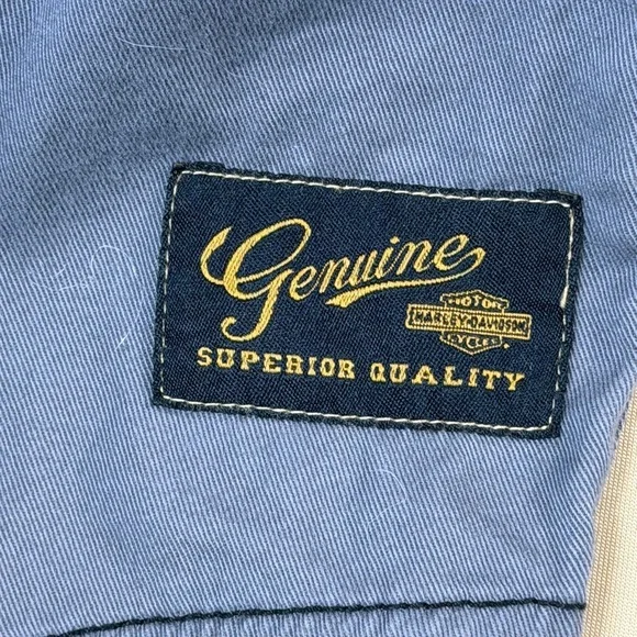 Harley-Davidson Men's XL Shirt Gray ShortSleeve Button Up Embroidered Eagle Back - Picture 9 of 10